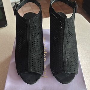 Madden Girl Black Perforated Heels